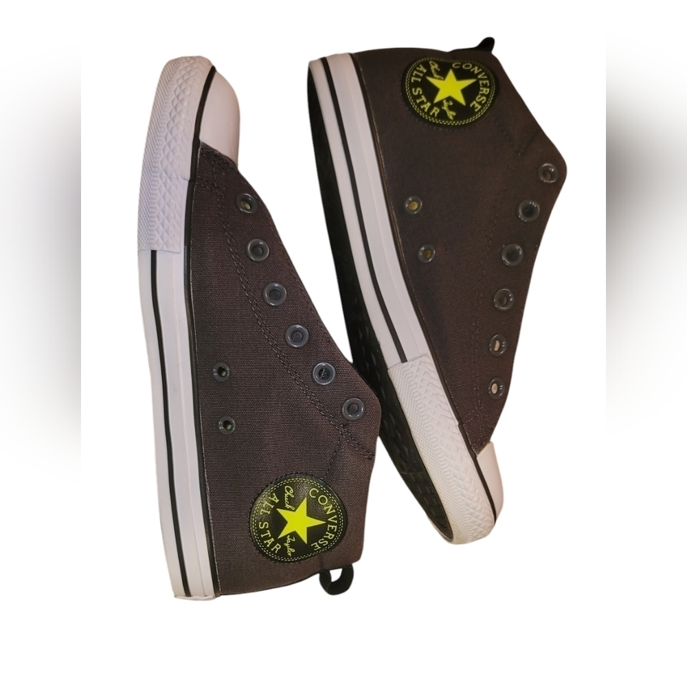 Converse All Star High Top Neon Sneakers Dual Wear Lace-up or no Laces - Picture 6 of 16
